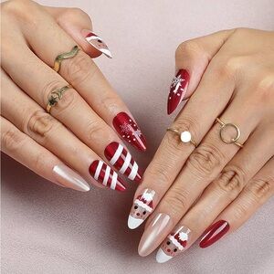 Christmas Press On Nails NWT